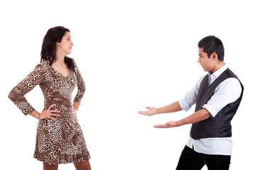 Latin man to extend his arms to embrace his beloved