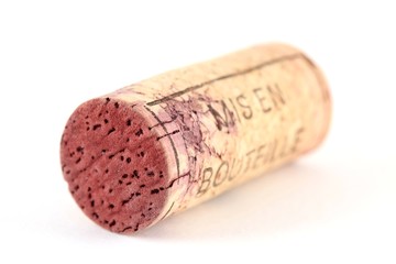 Wine cork, isolated on a white background