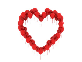 Balloons in the shape of a heart