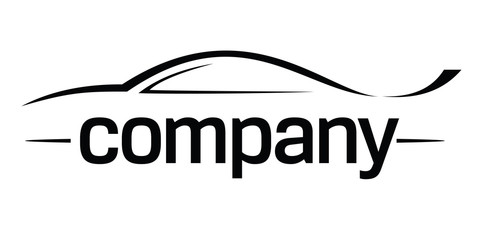 Sport car silhouette logo