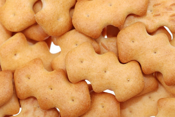 Background from cookies on white