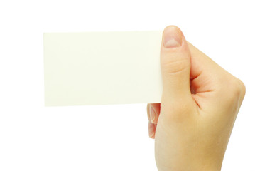Fototapeta premium card blanks in hand