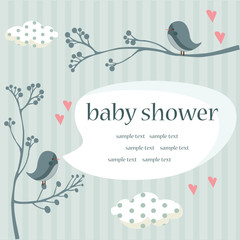 baby boy shower , vector illustration - obrazy, fototapety, plakaty
