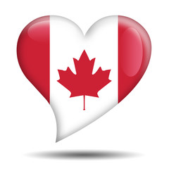 Corazon brillante bandera Canada