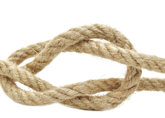 closeup rope with a knot