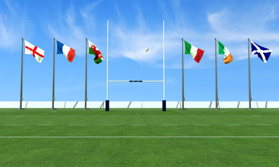 six nations rugby concept