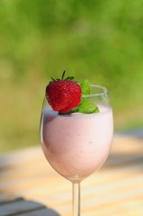 Milchshake mit Erdbeere