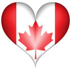 Canadian Flag heart.Vector