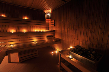 Finnish sauna interior