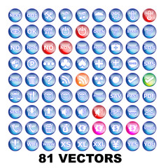 Collection of 81 pictos glossy icons web 2.0