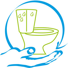 Obraz premium picto toilette