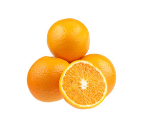photo of oranges isolated on white background
