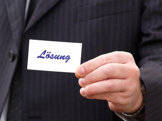 Hand Visitenkarte Lösung