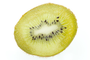 Fresh Green Kiwi Fruit Isolated on a White Background