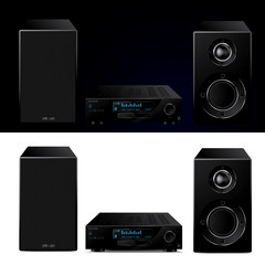 Obraz premium High end modern audio system - vector illustration