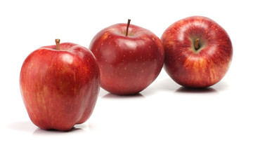 three red apples