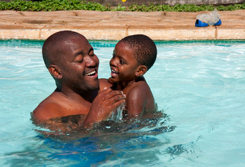 african father son swim - 29512127