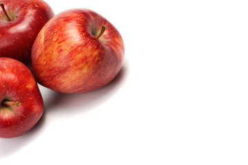 three red apples