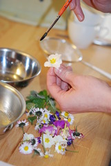 Blüten kandieren