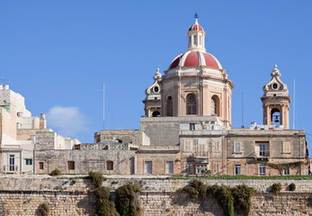 Fototapeta na wymiar dome at Senglea. Malta