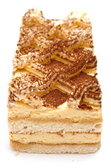 Tiramisu. Dessert with cinnamon and coffee.