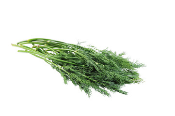 Bunch of dill isolated on the white background