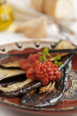 Grilled Eggplant with Tomato Sauce