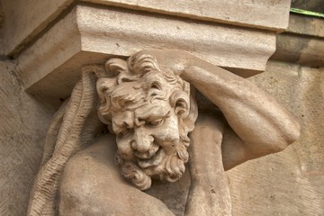 Satyr close-up, Wallpavillion of the Zwinger Palace, Dresden