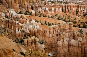 beautiful landscape in Bryce Canyon with magnificent Stone forma