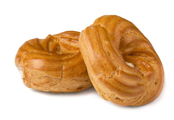 Choux pastry rings filled with whipped cream