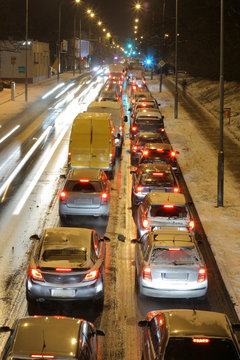 Evening road rush