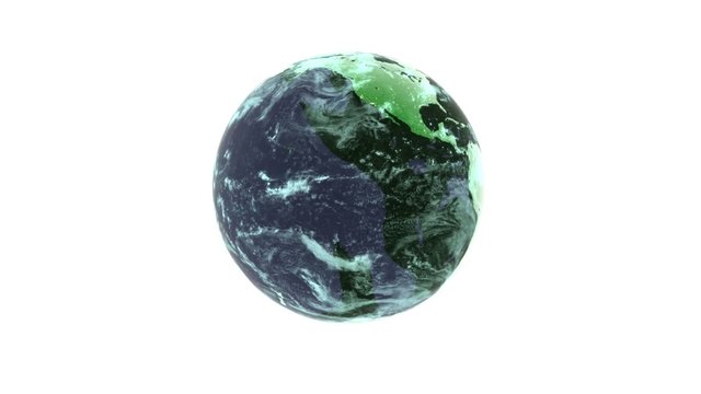 green blue glass earth rotation
