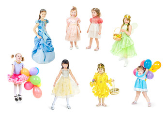Festively dressed children