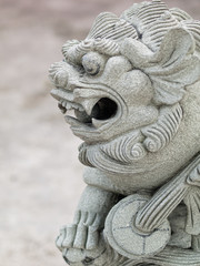 Fototapeta na wymiar Dragon head stone statue