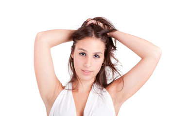 Fototapeta premium Young and beautiful woman portrait