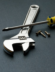 Tools isolated on grey