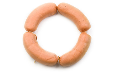 Sausage isolated on white