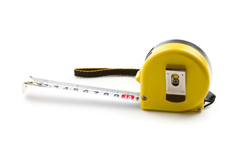 Tape measure isolated on white