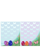 postcard with Easter eggs