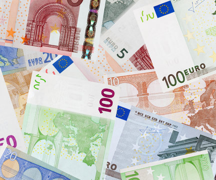 Background of  euro banknotes