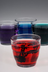 verres colorés