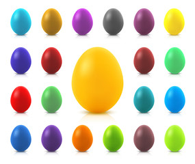 Set of colorful Easter eggs