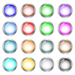 farbige buttons set