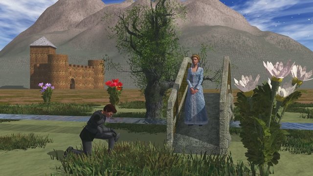 Verbeugung und Knicks, die Prinzessin und der Prinz