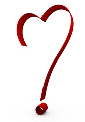 Point d'interrogation en forme de c&oelig;ur