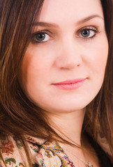 Obraz premium Portrait of an attractive young woman, isolated on white