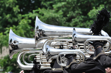 Playing Marching Tubas and Baritones in Parade