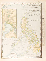 Antique Vintage Color Map of Philippine Islands - 29531348