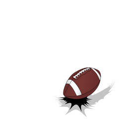 Jumping american football ball on white background