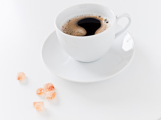 cup of coffee  Isolated on white